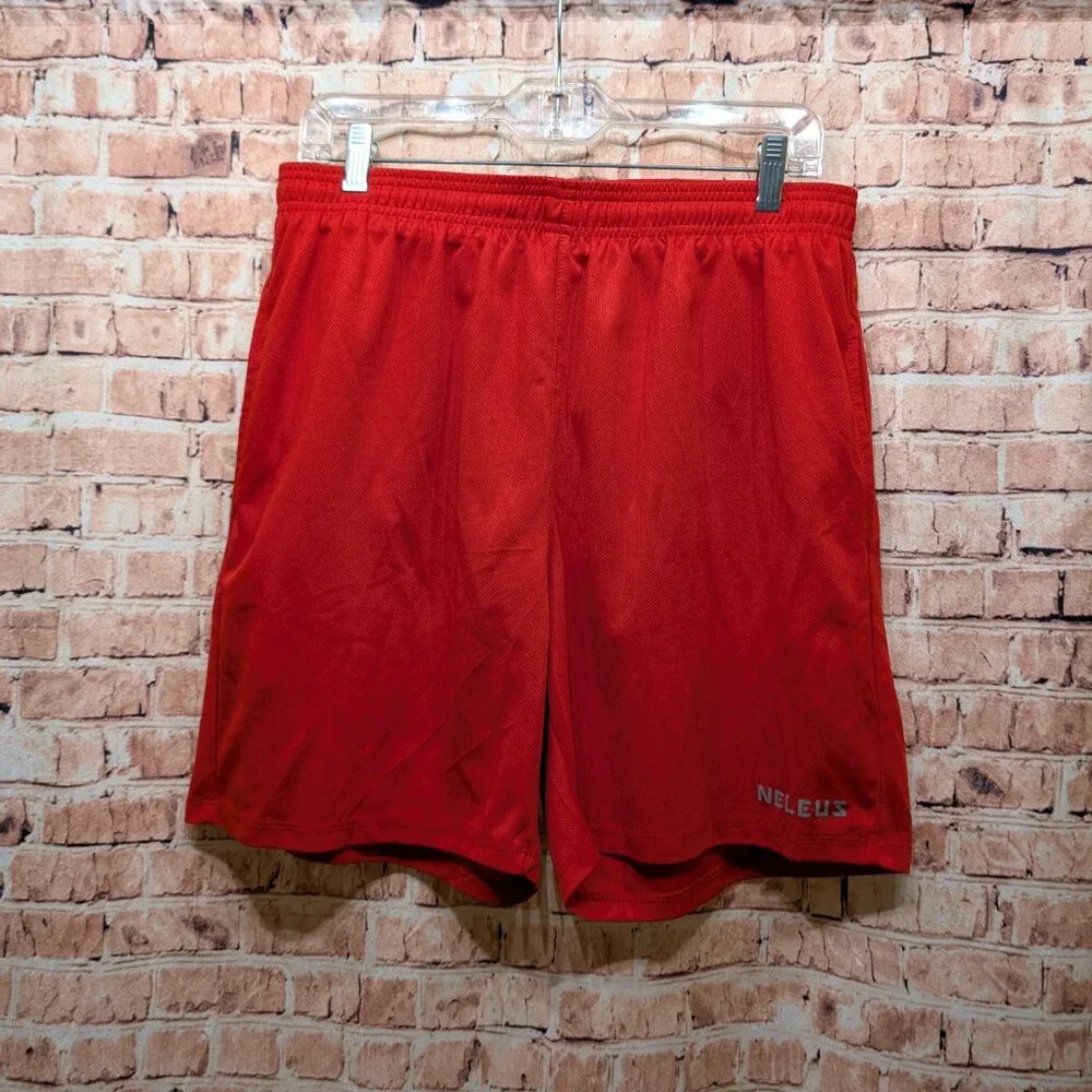Neleus Sports Shorts RED Size Large